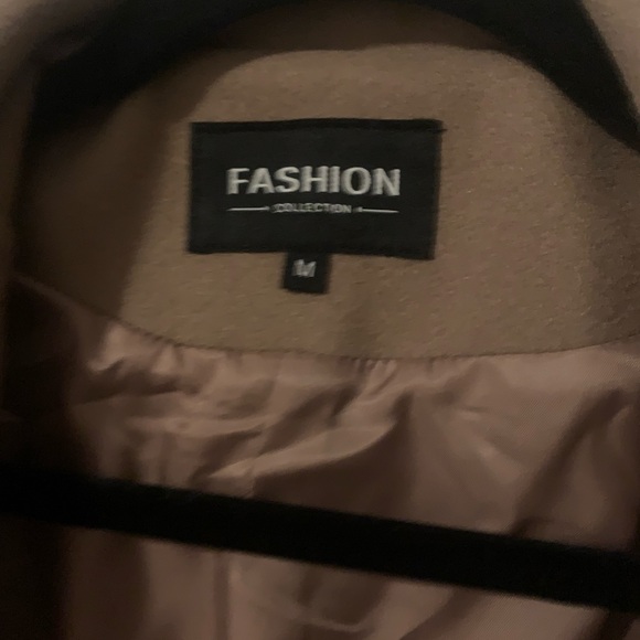 Collared Tan Trench Coat - Picture 6 of 12